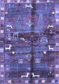 Animal Blue Traditional Rug, tr2794blu