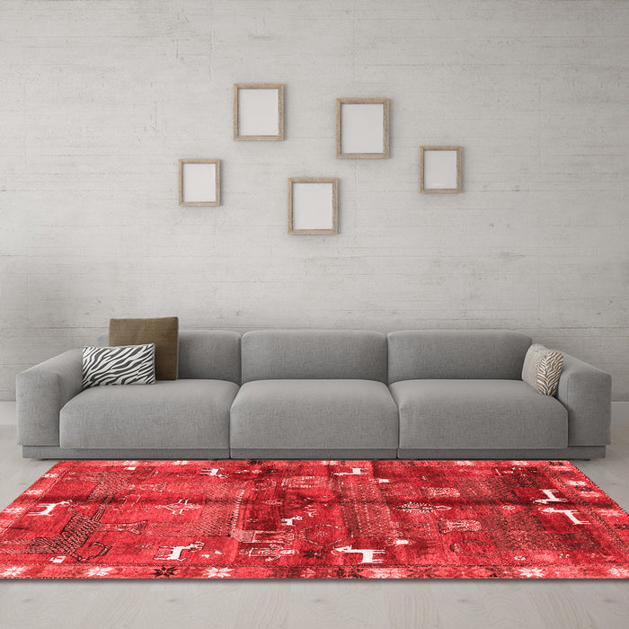Traditional Red Washable Rugs