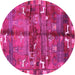 Round Animal Pink Traditional Rug, tr2794pnk