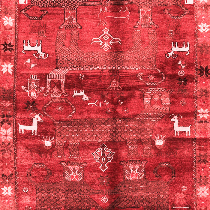 Animal Red Traditional Area Rugs