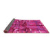 Sideview of Animal Pink Traditional Rug, tr2794pnk