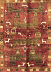 Animal Brown Traditional Rug, tr2794brn