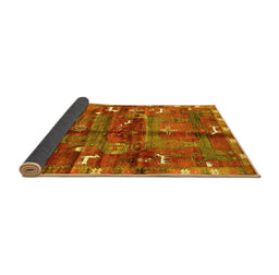 Sideview of Animal Yellow Traditional Rug, tr2794yw