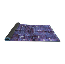Sideview of Animal Blue Traditional Rug, tr2794blu
