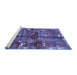 Sideview of Machine Washable Animal Blue Traditional Rug, wshtr2794blu