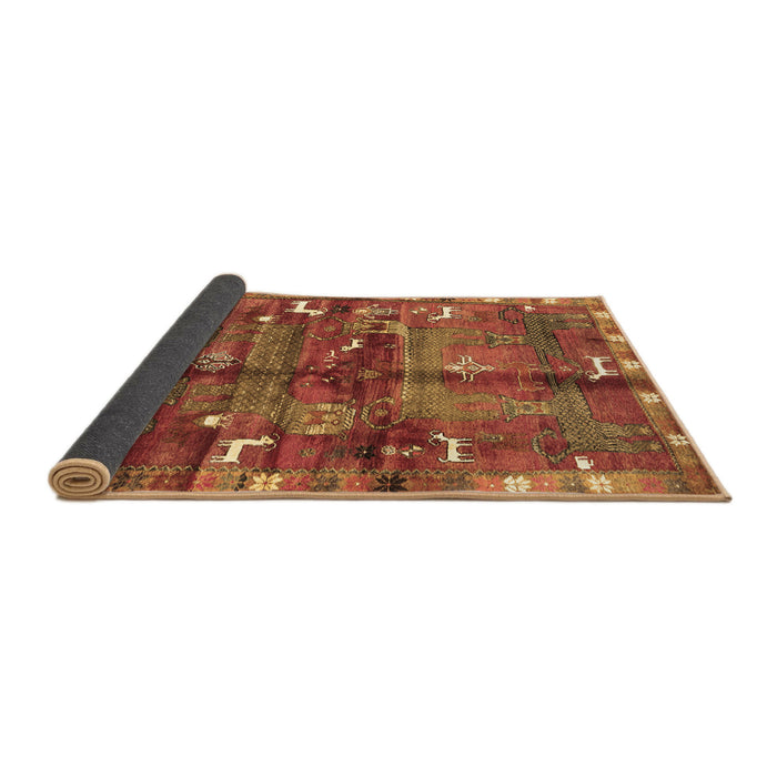 Sideview of Animal Brown Traditional Rug, tr2794brn