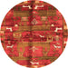 Square Animal Orange Traditional Rug, tr2794org