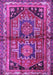 Machine Washable Persian Purple Traditional Area Rugs, wshtr2795pur