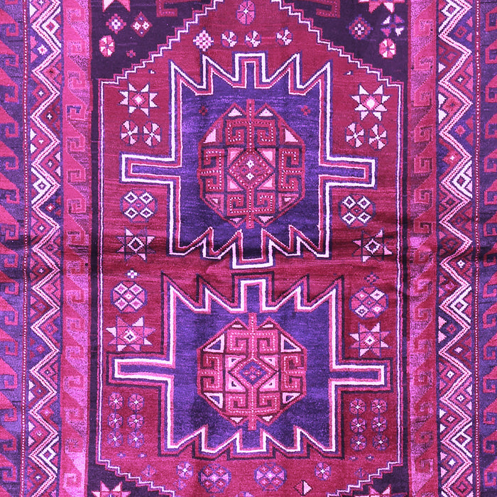 Machine Washable Persian Purple Traditional Area Rugs, wshtr2795pur
