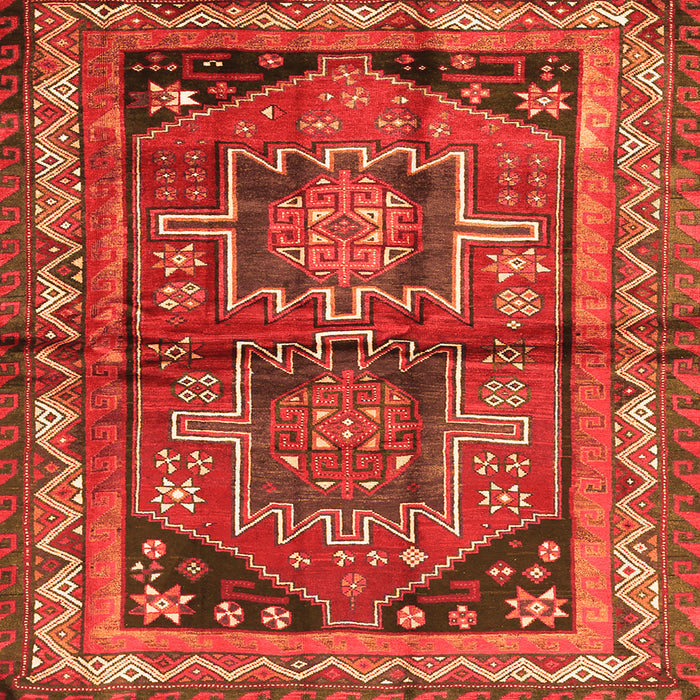 Serging Thickness of Persian Orange Traditional Rug, tr2795org
