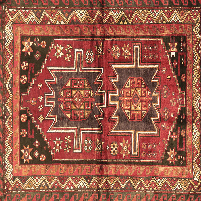 Square Persian Brown Traditional Rug, tr2795brn