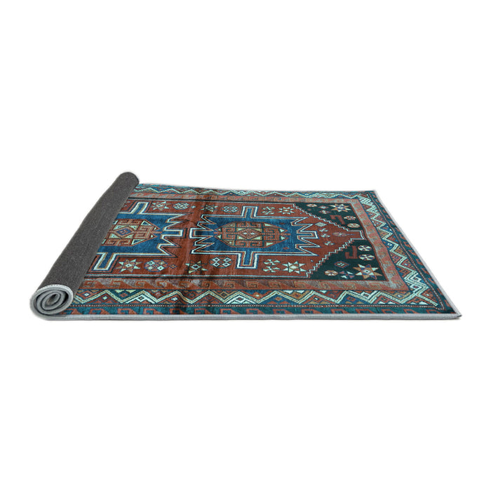 Sideview of Persian Light Blue Traditional Rug, tr2795lblu
