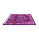 Sideview of Machine Washable Persian Purple Traditional Area Rugs, wshtr2795pur