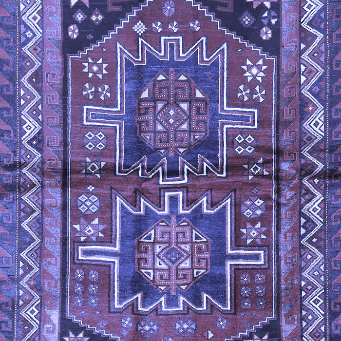 Machine Washable Persian Blue Traditional Rug, wshtr2795blu