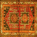 Square Machine Washable Persian Yellow Traditional Rug, wshtr2795yw