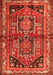 Serging Thickness of Machine Washable Persian Orange Traditional Area Rugs, wshtr2795org