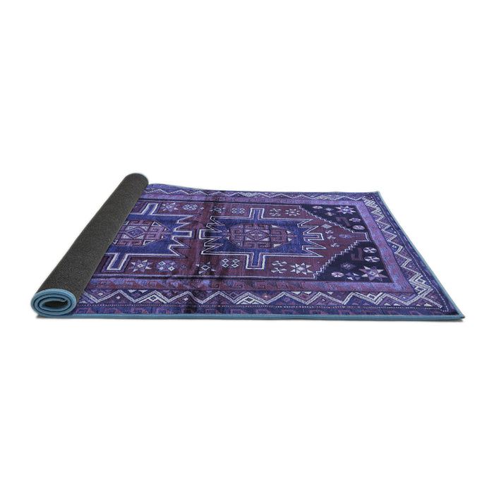 Sideview of Persian Blue Traditional Rug, tr2795blu