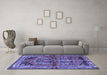 Machine Washable Persian Blue Traditional Rug in a Living Room, wshtr2795blu