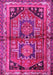 Machine Washable Persian Pink Traditional Rug, wshtr2795pnk