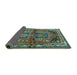 Sideview of Persian Turquoise Traditional Rug, tr2795turq