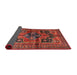 Sideview of Traditional Rust Pink Persian Rug, tr2796