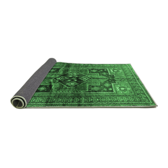 Sideview of Persian Emerald Green Traditional Rug, tr2796emgrn