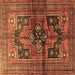 Square Persian Brown Traditional Rug, tr2796brn