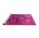 Sideview of Machine Washable Persian Pink Traditional Rug, wshtr2796pnk