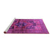 Sideview of Machine Washable Persian Purple Traditional Area Rugs, wshtr2796pur