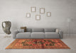 Machine Washable Persian Brown Traditional Rug in a Living Room,, wshtr2796brn