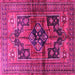 Square Persian Pink Traditional Rug, tr2796pnk