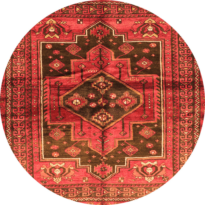 Machine Washable Persian Orange Traditional Area Rugs, wshtr2796org