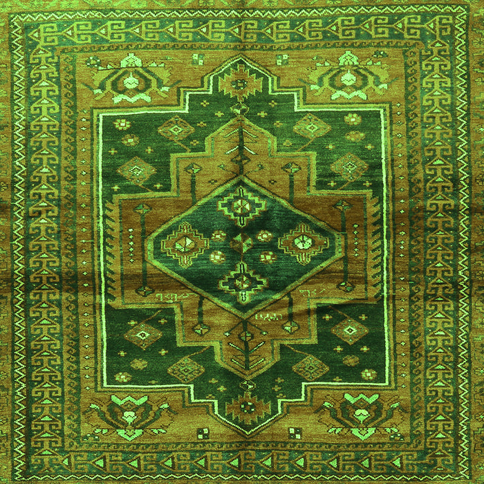 Serging Thickness of Persian Green Traditional Rug, tr2796grn