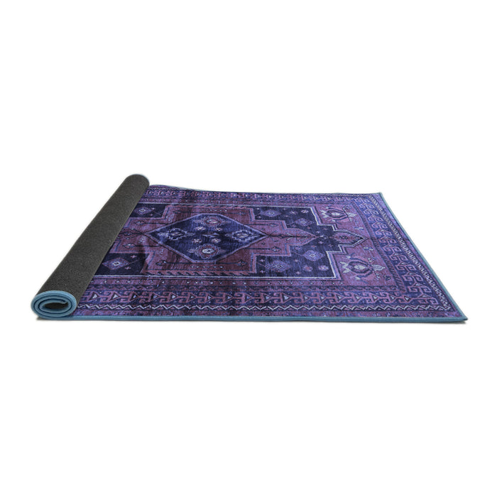 Sideview of Persian Blue Traditional Rug, tr2796blu