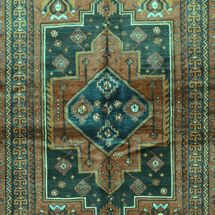 Machine Washable Persian Turquoise Traditional Area Rugs, wshtr2796turq