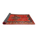 Sideview of Traditional Sienna Brown Persian Rug, tr2797