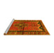 Sideview of Machine Washable Persian Yellow Traditional Rug, wshtr2797yw