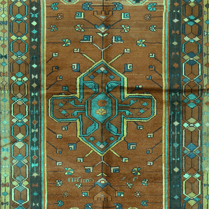 Machine Washable Persian Turquoise Traditional Area Rugs, wshtr2797turq