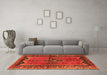 Machine Washable Persian Orange Traditional Area Rugs in a Living Room, wshtr2797org