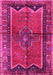 Machine Washable Persian Pink Traditional Rug, wshtr2797pnk