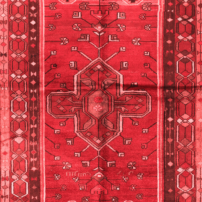 Machine Washable Persian Red Traditional Rug, wshtr2797red
