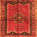 Serging Thickness of Persian Orange Traditional Rug, tr2797org