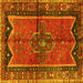 Square Persian Yellow Traditional Rug, tr2797yw