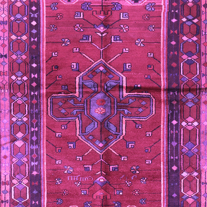 Machine Washable Persian Purple Traditional Area Rugs, wshtr2797pur