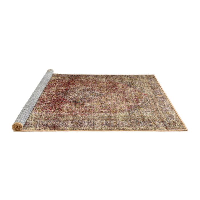 Sideview of Machine Washable Traditional Sienna Brown Rug, wshtr2798