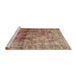 Sideview of Machine Washable Traditional Sienna Brown Rug, wshtr2798