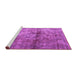 Sideview of Machine Washable Persian Purple Traditional Area Rugs, wshtr2798pur