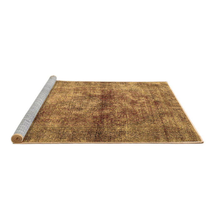 Sideview of Machine Washable Persian Brown Traditional Rug, wshtr2798brn