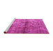 Sideview of Machine Washable Persian Pink Traditional Rug, wshtr2798pnk