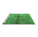 Sideview of Machine Washable Persian Emerald Green Traditional Area Rugs, wshtr2798emgrn